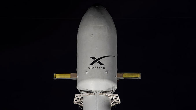 File: A Falcon 9 rocket stands ready to launch a Starlink mission. Image: SpaceX