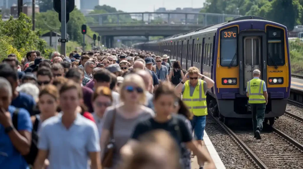 London Train Passengers Walk Tracks After Major Disruption
