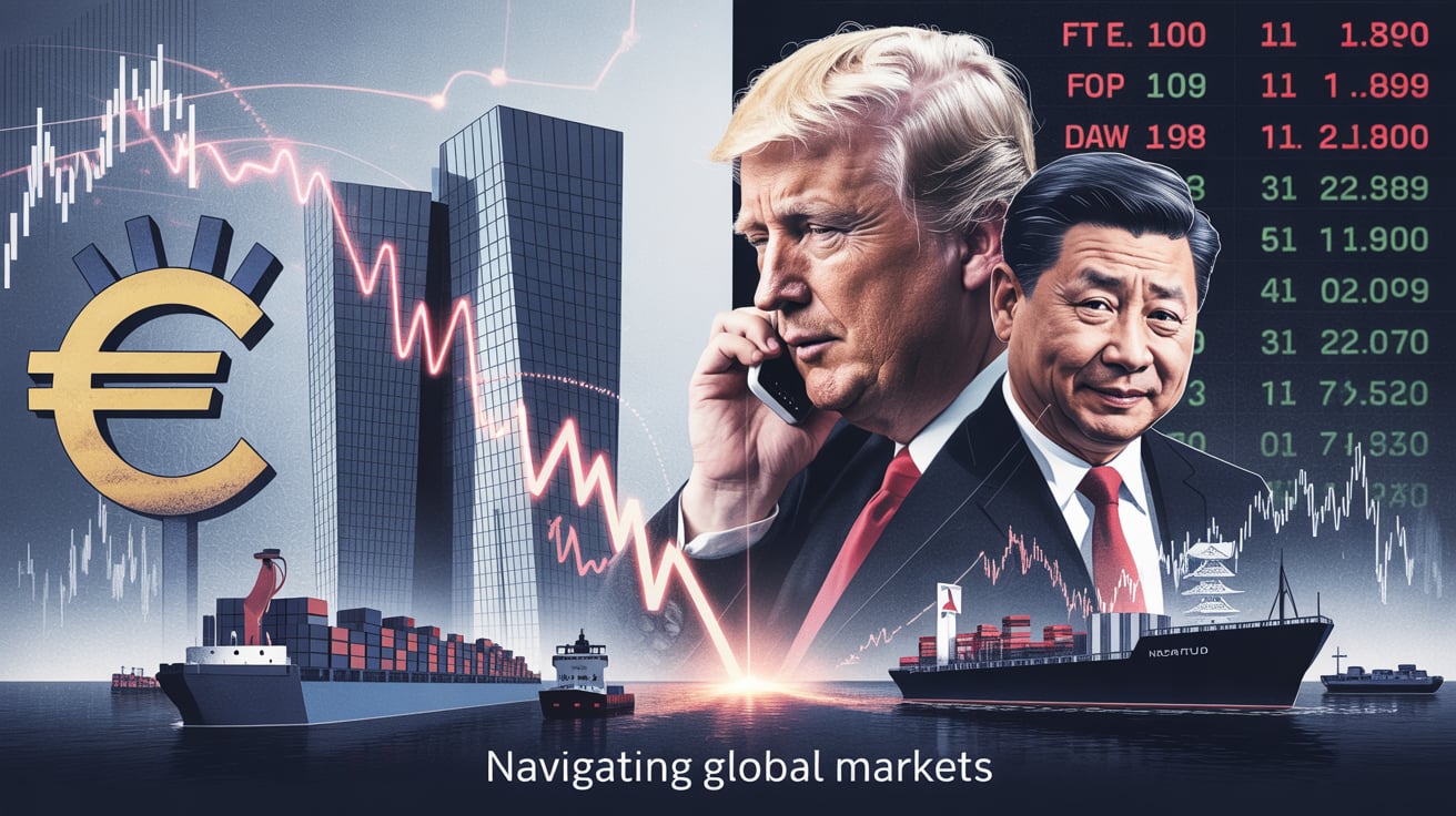 Global Markets Fluctuate as Investors Weigh ECB Rate Cut and US-China Trade Talks