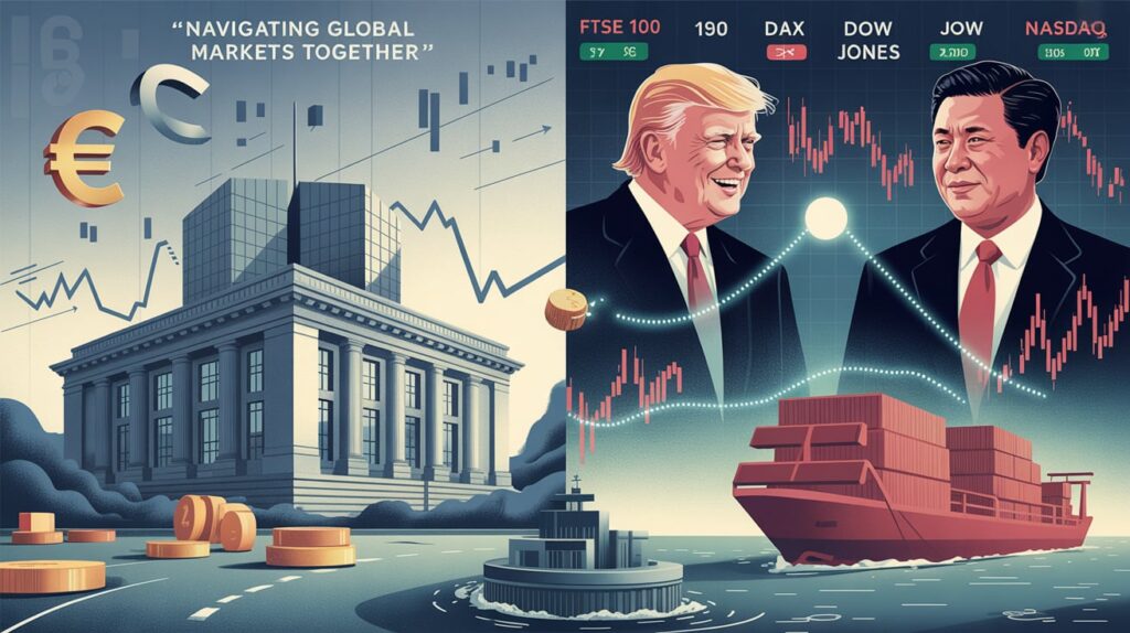 Global Markets Fluctuate as Investors Weigh ECB Rate Cut and US-China Trade Talks