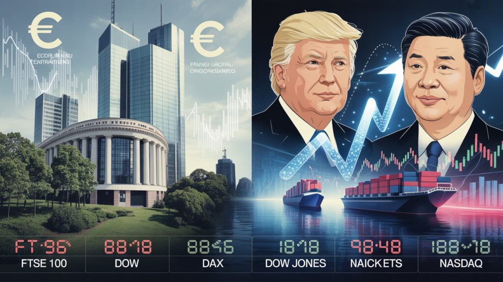 Global Markets Fluctuate as Investors Weigh ECB Rate Cut and US-China Trade Talks