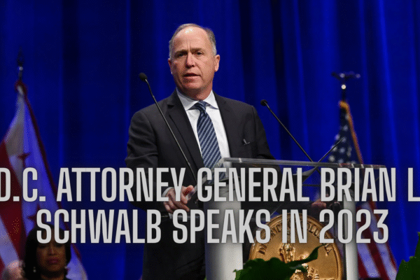D.C. Attorney General Brian L. Schwalb speaks in 2023