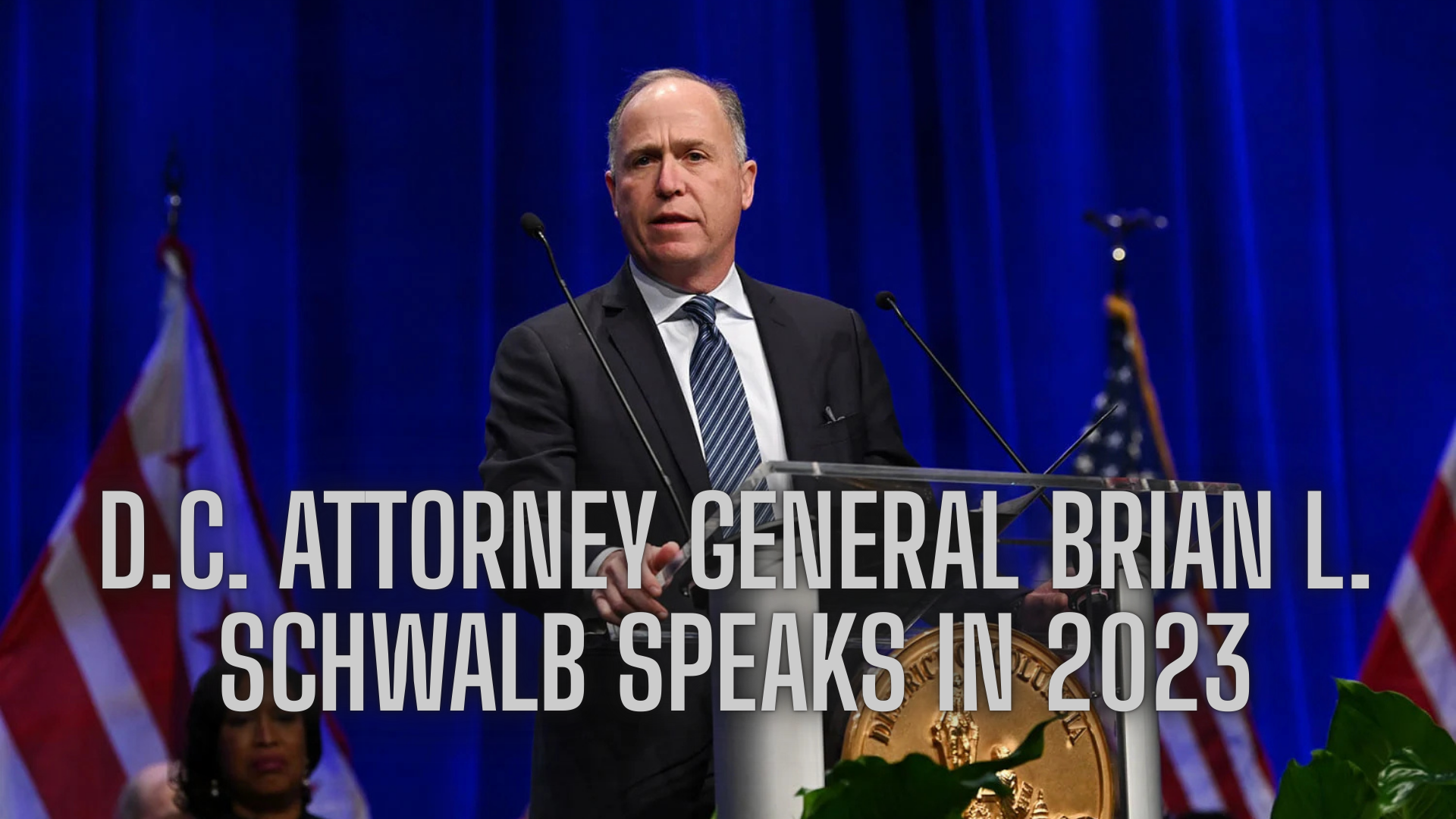 D.C. Attorney General Brian L. Schwalb speaks in 2023